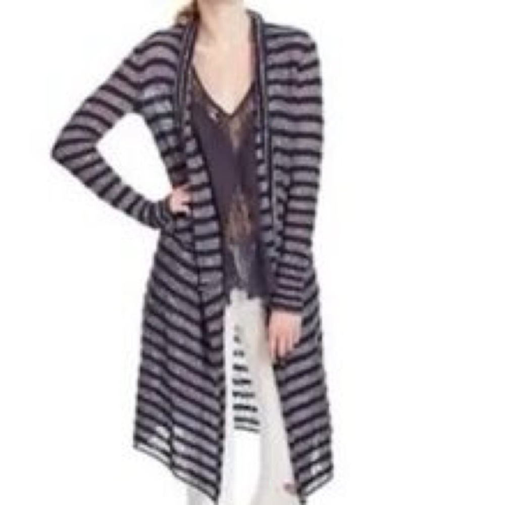 FREE PEOPLE FORGET ME NOT DUSTER NAVY SZ M NWT